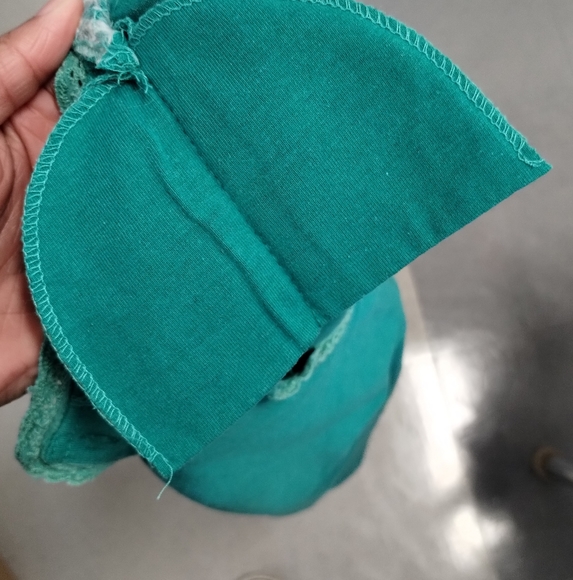 • Lauren Brooke Women L Green inner shoulder pads  Long Sleeve 10 Buttons Top - Picture 6 of 11